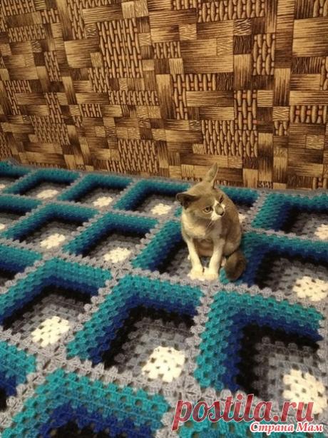 Плед 3D. Из мохера классик Ализе. во втором комменте добавила фото номеров пряжи - Вязание - пїЅпїЅпїЅпїЅпїЅпїЅ пїЅпїЅпїЅ