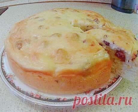 Ватрушка ленивая с творогом и изюмом
