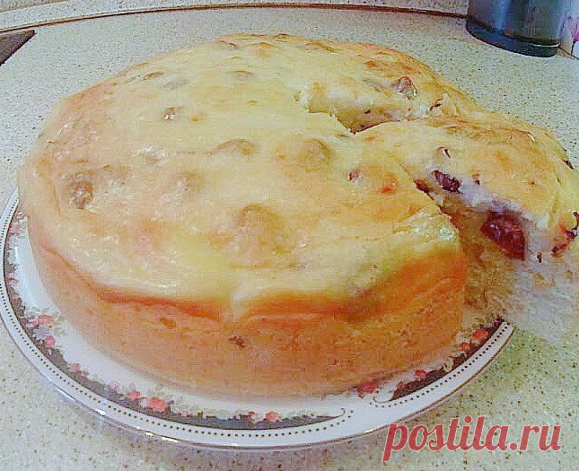Ватрушка ленивая с творогом и изюмом