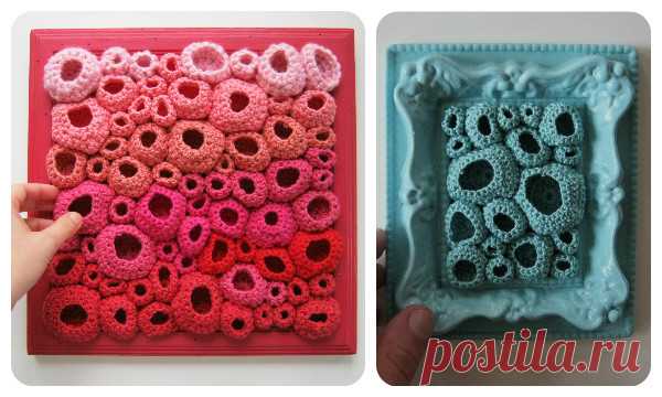 Креативная вязаная картина крючком | NiceHandMade - вязание крючком для дома