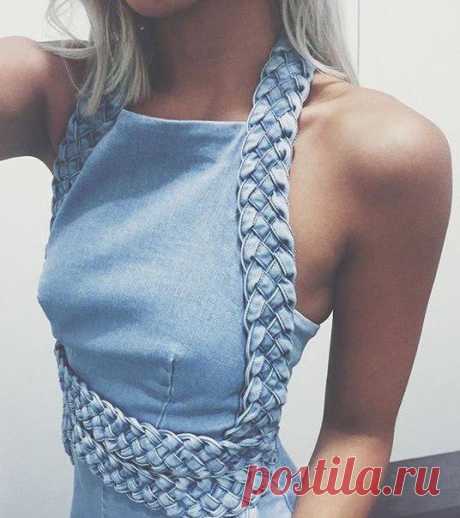 Как сделать джинсовую косичку