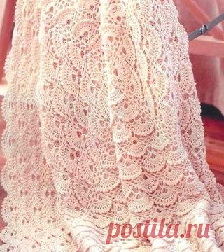 Плед крючком 