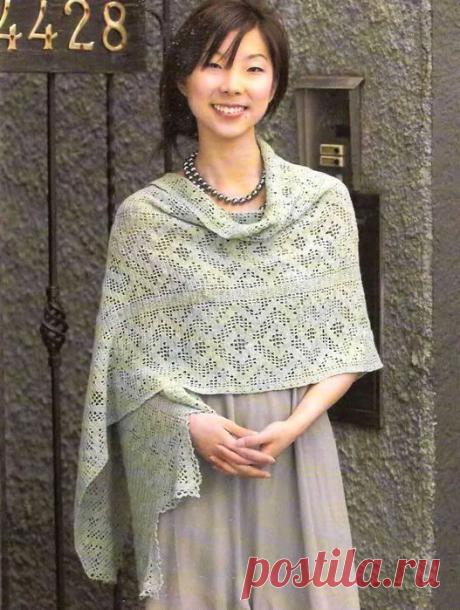 Палантин Diamond Sage (&quot;Алмаз Мудреца&quot;) крючком в филейной технике. Без перевода. / Обсуждение на LiveInternet - Российский Сервис Онлайн-Дневников