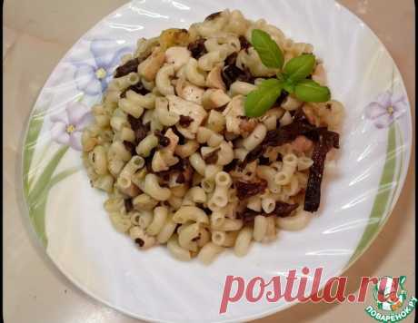 Рожки с грибами и курицей – кулинарный рецепт