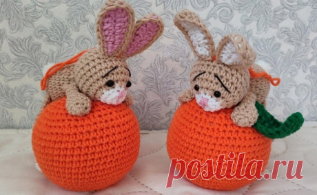 Зайка на апельсинке | Oksana HandMade | Дзен
