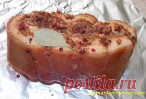 Грудинка в луковой шелухе/Сайт с пошаговыми рецептами с фото для тех кто любит готовить