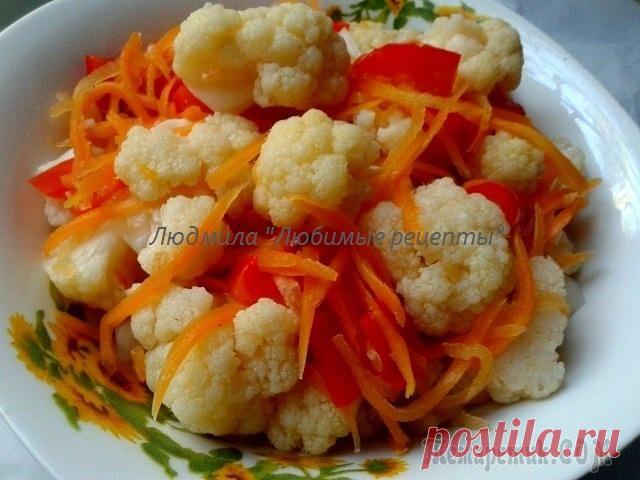 Суточная маринованная цветная капуста.