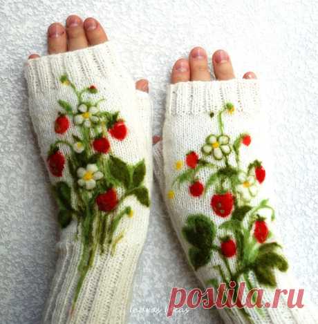 Как связать митенки спицами - Perchinka63