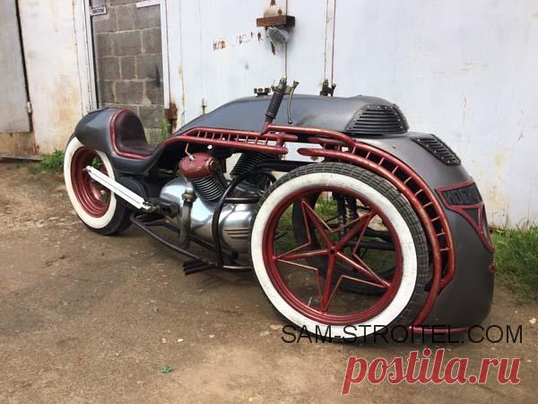 Самодельный мотоцикл стимпанк-кастом «Иосиф Сталин»