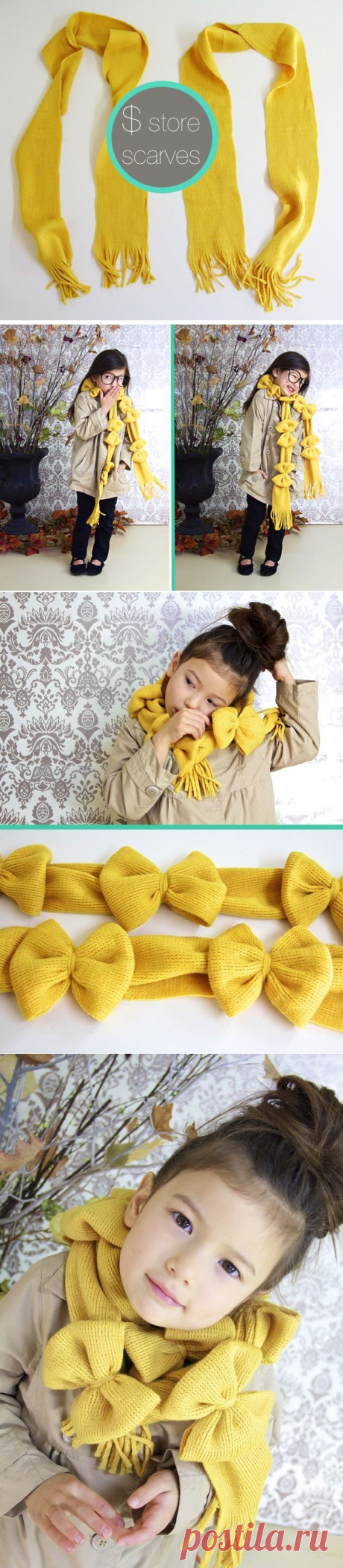 Шарф с бантами (DIY) / Для детей / Модный сайт о стильной переделке одежды и интерьера