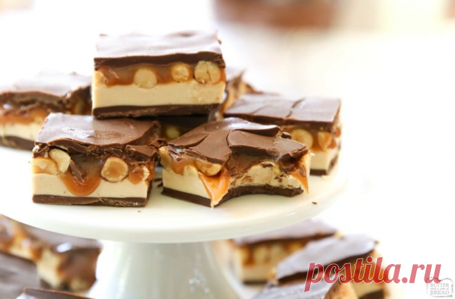 HOMEMADE SNICKERS BARS - Butter with a Side of Bread