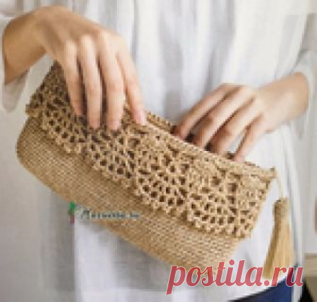Очень симпатичная косметичка крючком