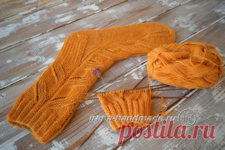 Схема узора для носков «ложная» коса (вязание, схемы и фото) - Irena Handmade