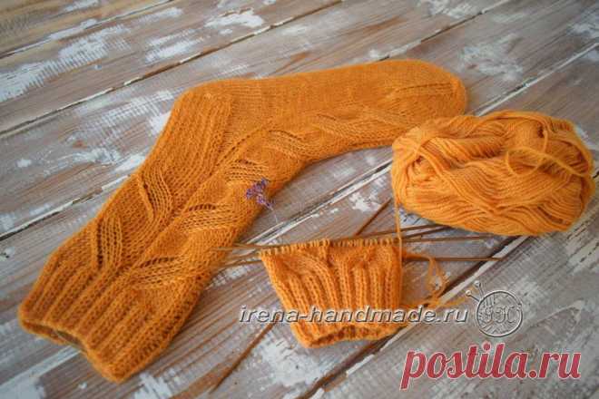 Схема узора для носков «ложная» коса (вязание, схемы и фото) - Irena Handmade