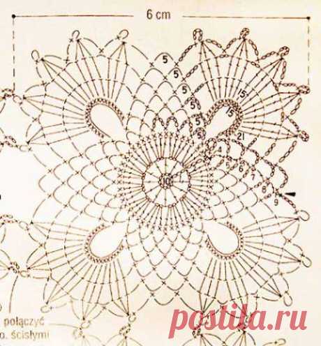 Нежная скатерть из квадратных мотивов | Искусница