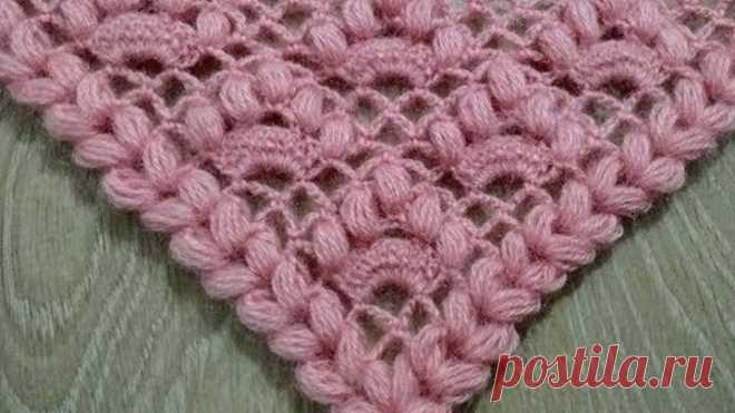 FISTIKLI BASİT ŞAL YAPILIŞI/Simple shawl with pistachio