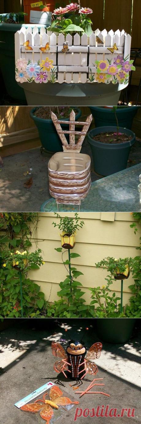 Красивости для дачи из подручного материала &amp;#8212; Болтай