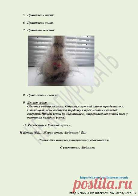 Кот (ОБ)Жорик. Автор Людмила Дерюгина