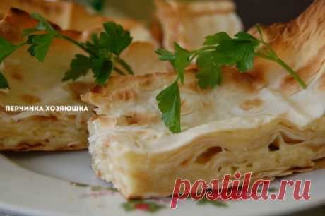 Ленивый пирог из лаваша с сыром и яйцами - Перчинка хозяюшка