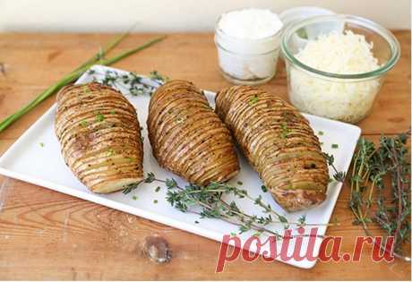 Как приготовить картофель-аккордеон  - рецепт, ингридиенты и фотографии