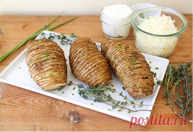 Как приготовить картофель-аккордеон  - рецепт, ингридиенты и фотографии