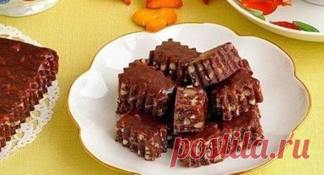 Шоколадно-ореховые тянучки / Изысканные кулинарные рецепты