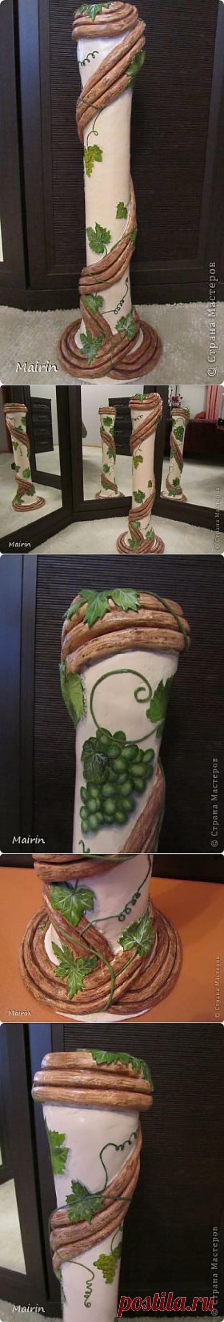 Напольная ваза с виноградными мотивами | Страна Мастеров