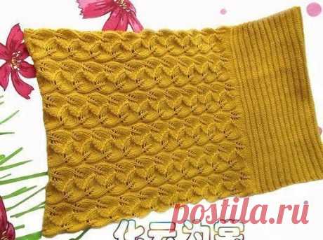 Очень красивый и теплый шарф-хомут