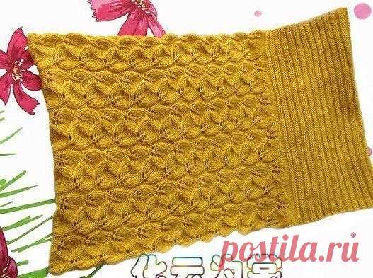 Очень красивый и теплый шарф-хомут