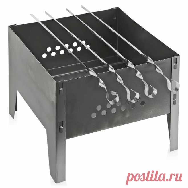 #Мангал Grillkoff Тайга с 6 шампурами  Цена 300 рублей
http://shop.webdiz.com.ua/goods/mangal-grillkoff-tajga-s-6-shampurami-400h400h260mm/