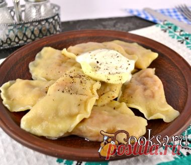 Вареники с капустой из яичного теста фото рецепт приготовления
