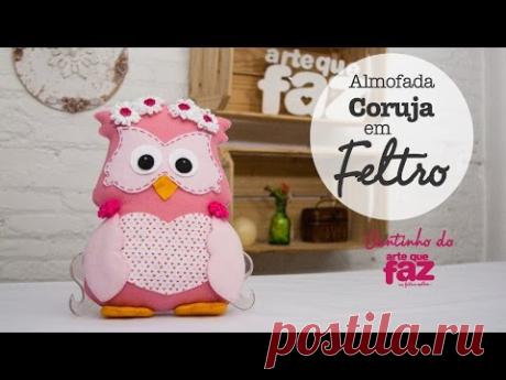 DIY - Almofada Coruja em feltro (Thais Padella)