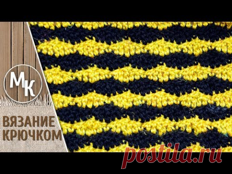 Einfache Zweifarbige Muster häkeln, wie verknüpfen. Video-Tutorial für Anfänger. MK. - YouTube