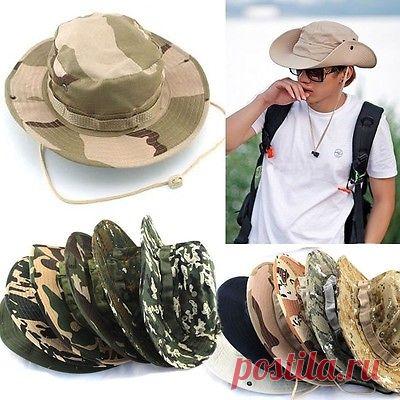 Bucket Hat New Hunting Boonie Cap Outdoor Camo Fishing Military Wide Brim B