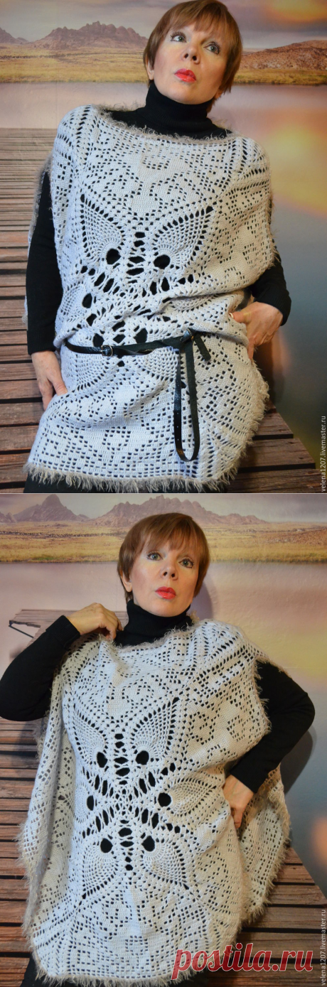 Туника-накидка "Альтернативный вариант" – купить в интернет-магазине на Ярмарке Мастеров с доставкой - 7Z82YRU | Шахты