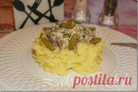 Бефстроганов из говядины с грибами в сливочном соусе - lakomka.club