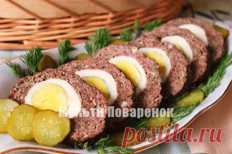 Мясной рулет в мультиварке: рецепт с целым яйцом | Мультиповаренок