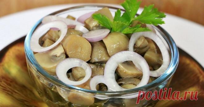 Быстрые маринованные шампиньоны. За 40 минут!