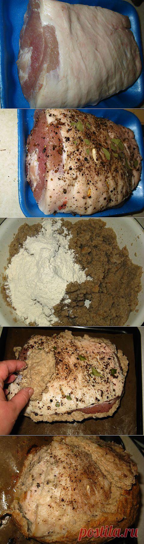 Свинина, запеченная в черном хлебе | Четыре вкуса