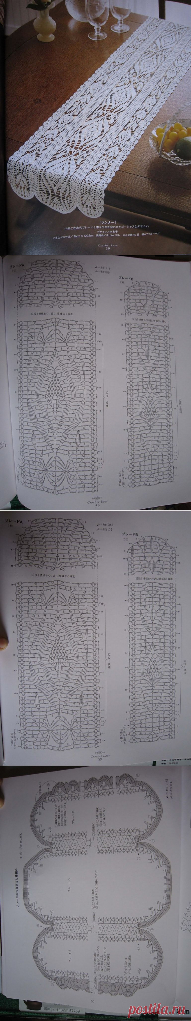 Ажурная дорожка-салфетка