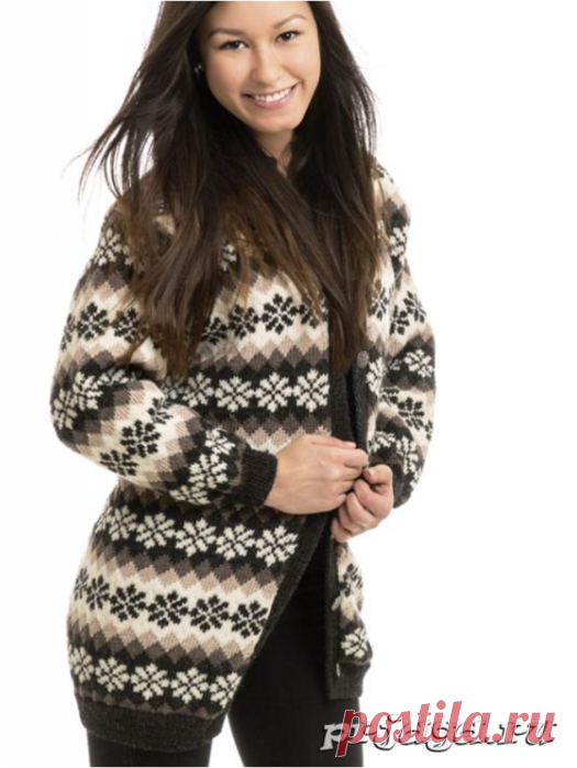 Кардиган с цветочным орнаментом