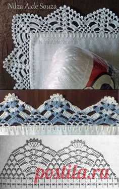 Crochet lace edgings by Nilza Souza, from her facebook photo album 