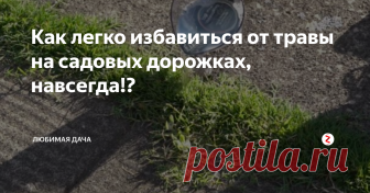 Как легко избавиться от травы на садовых дорожках, навсегда!? На днях увидела статью в интернете о том, как истребить траву между плитками садовых дорожек, где описывался рецепт 