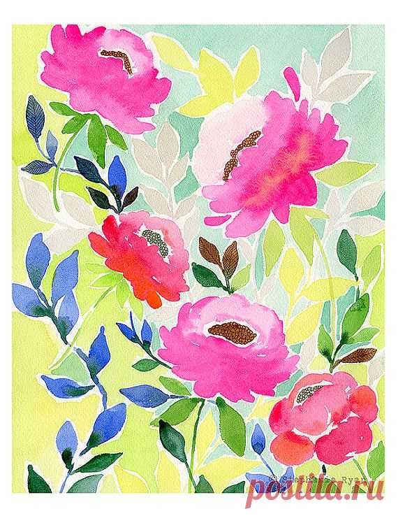 Восхождение Розы Печать на stephanieryanart на Etsy