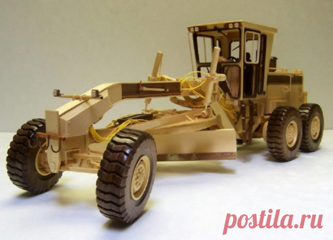 Модель грейдера из дерева | | Для тех, кто любит работать с деревом