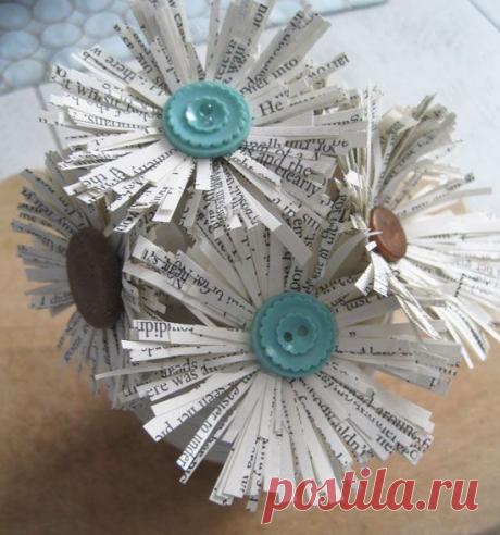 Цветы из газеты своими руками | Treasurebox - креативные идеи