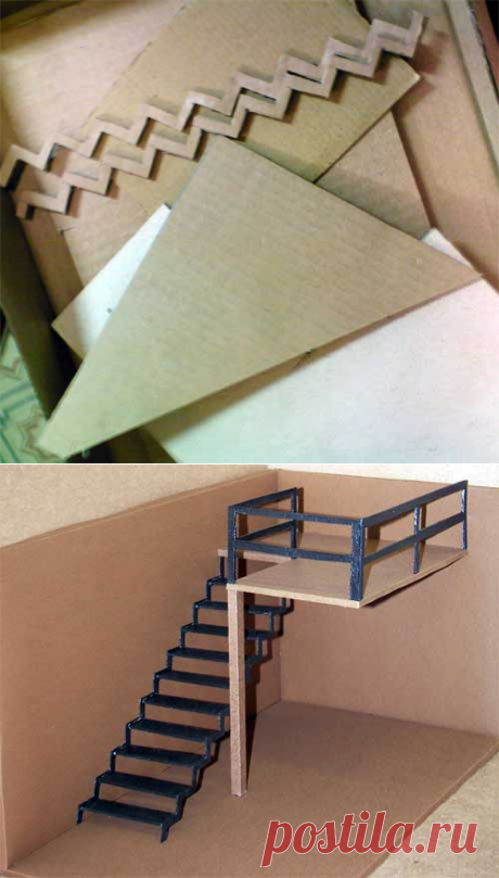Как сделать лестницу для кукольного дома - Как сделать Кукольный домик,кукольную мебель,кукол и кукольную миниатюру.