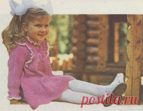 НАРЯДНОЕ АЖУРНОЕ ПЛАТЬЕ ДЛЯ ДЕВОЧКИ.