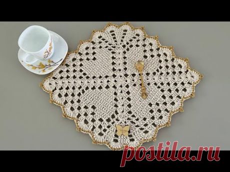 Лист Супла сердечки КРЮЧКОМ Полный пошаговый урок