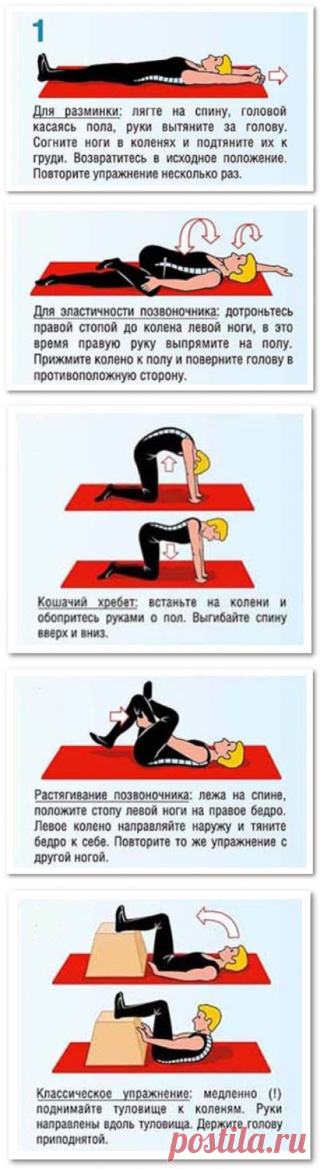 Упражнения, если болит позвоночник — Всегда в форме!